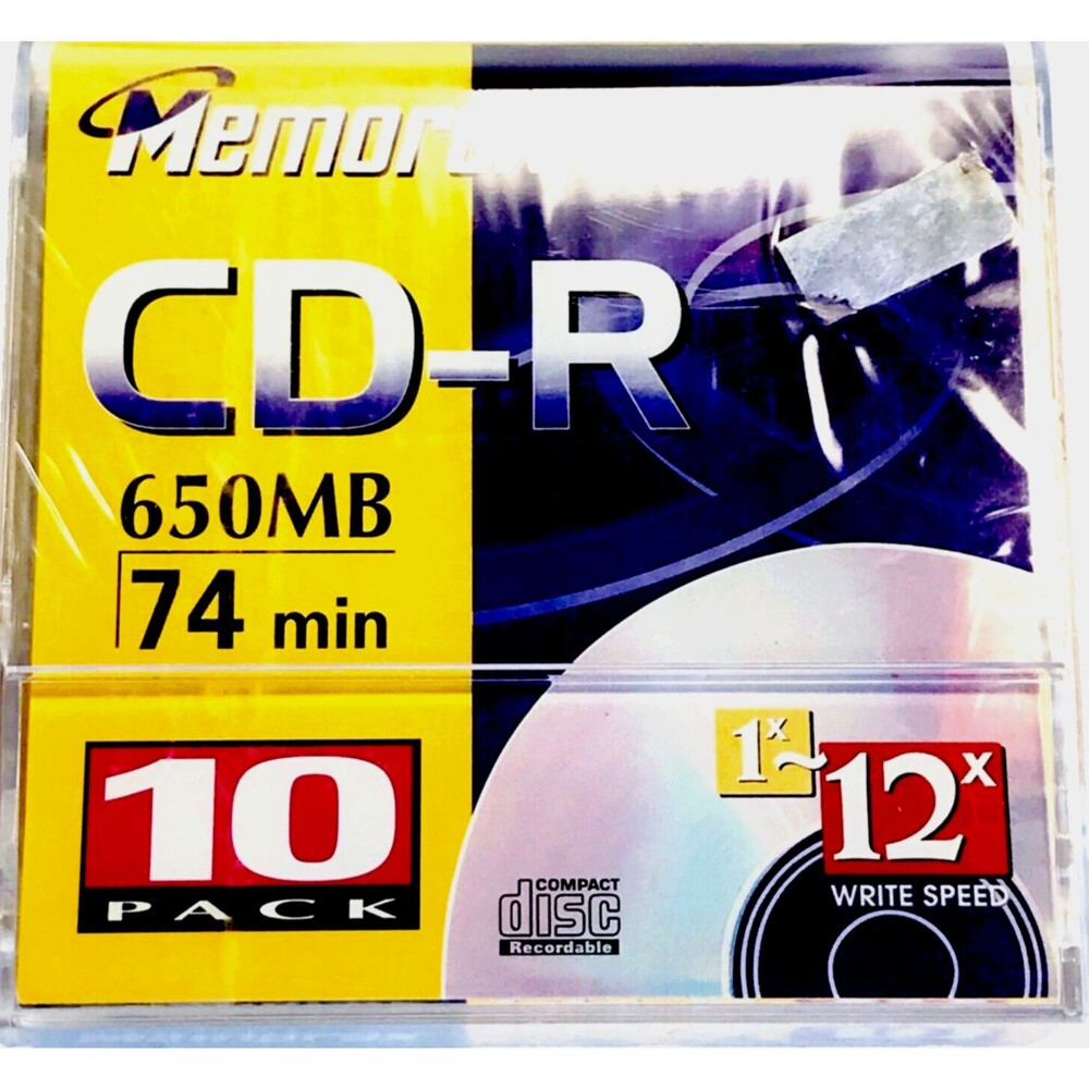 Memorex CD-R 10 Pack NEW 650 mb 74 min Sealed OEM Compact Disk Recordable Pro